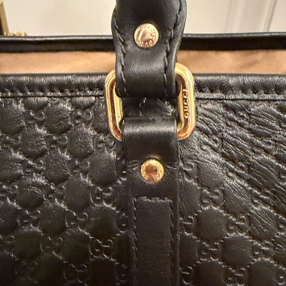 Guccisima Black Embossed Joy Leather Tote - Picture 4 of 13